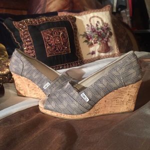 Toms cork heels.